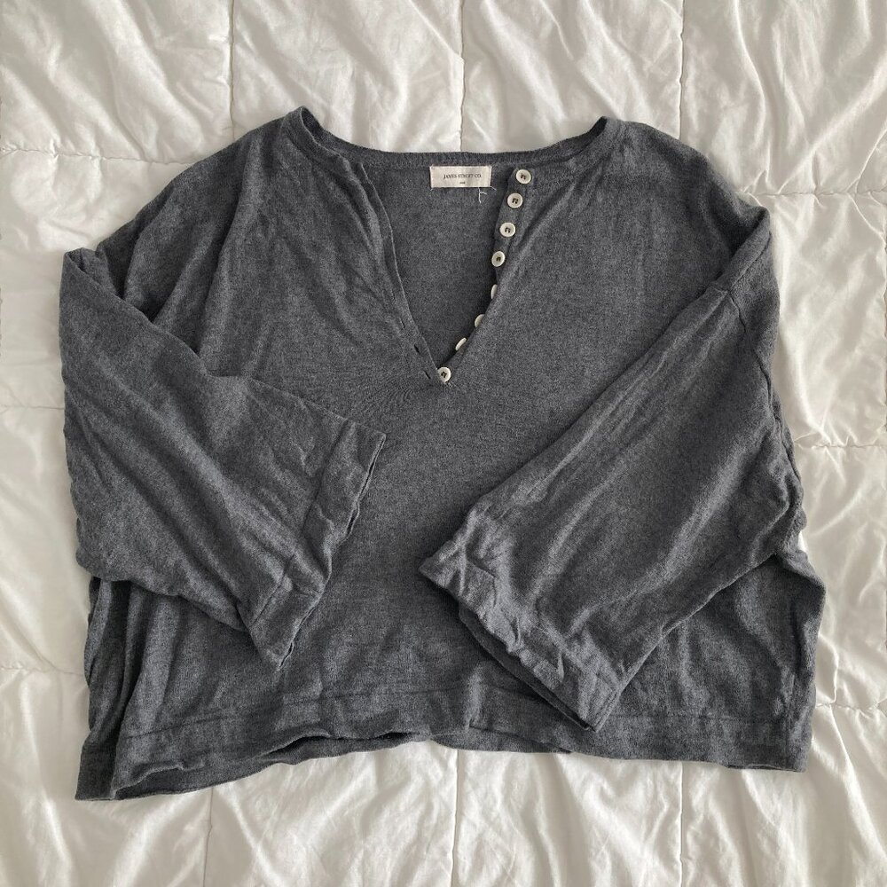 🚫 SOLD 🚫 James Street Co. Ames Henley in Smoke, Size S